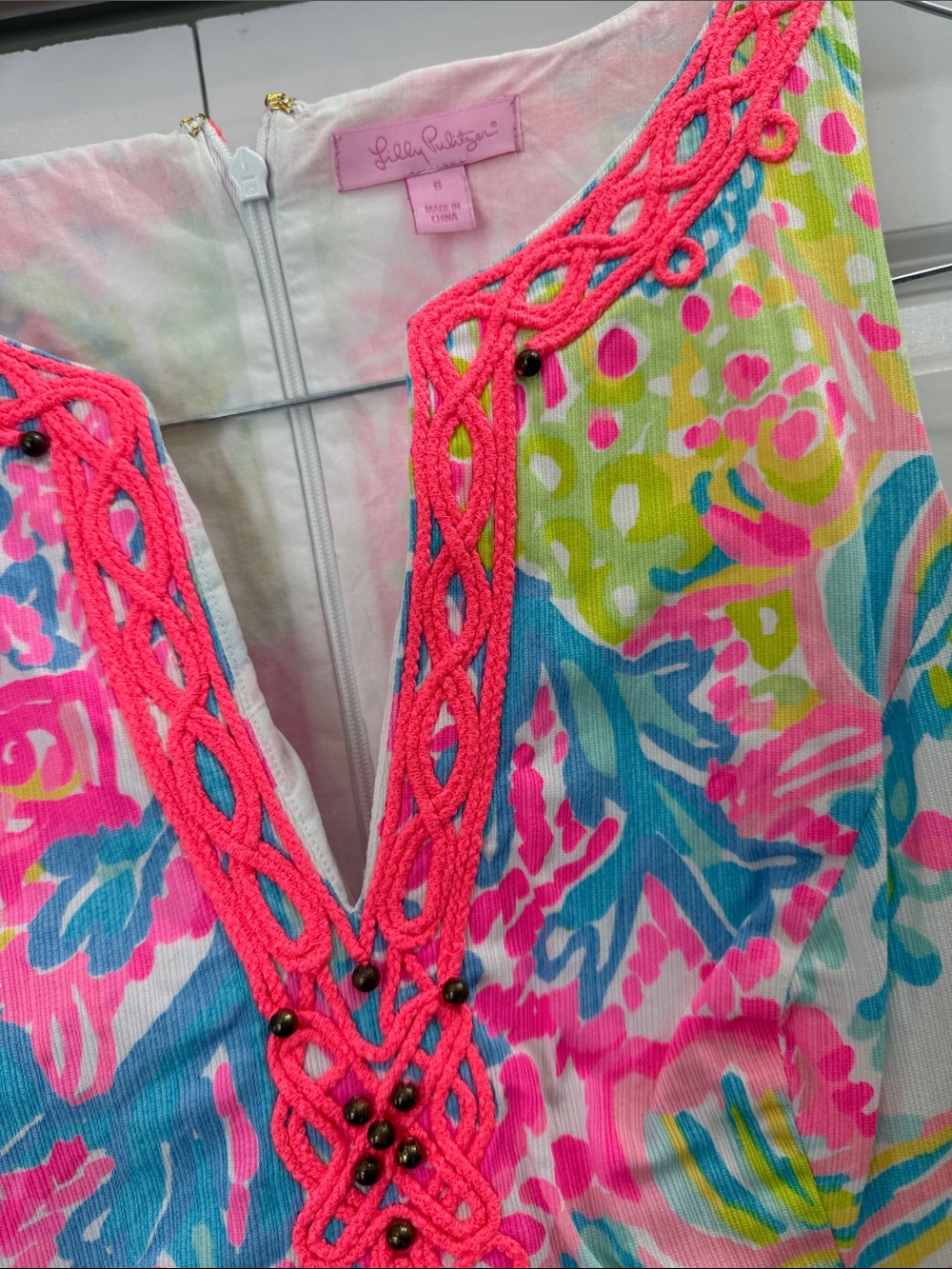 Lilly Pulitzer Pink Blue Green Floral Shift Dress - Picture 2 of 5